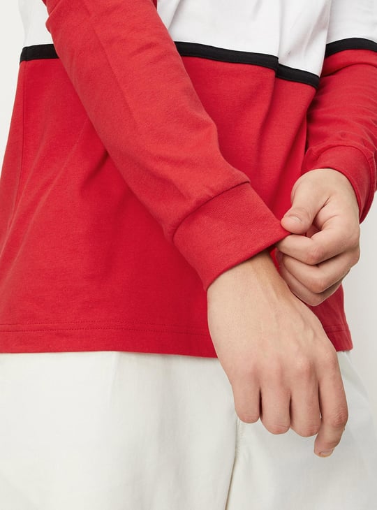 Men Colourblock Polo T-shirt