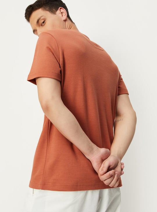 Men Ribbed Slim Fit T-shirt