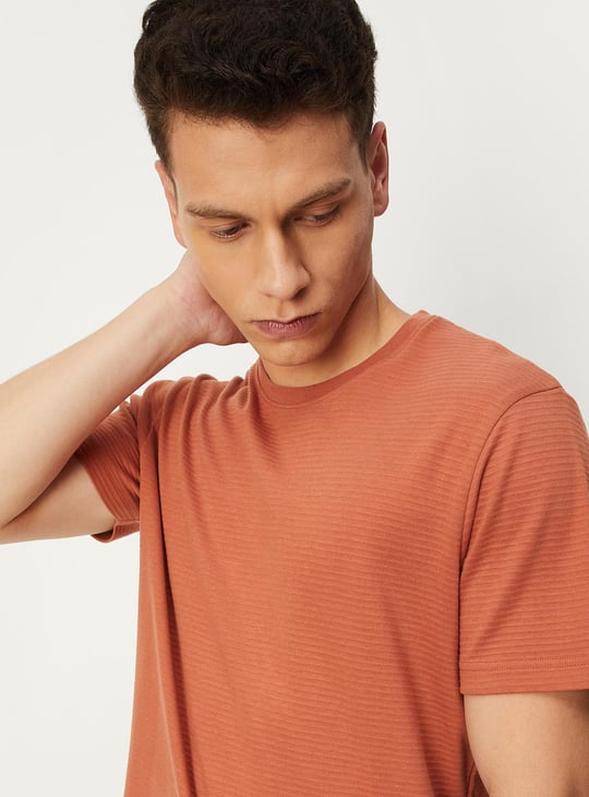 Men Ribbed Slim Fit T-shirt