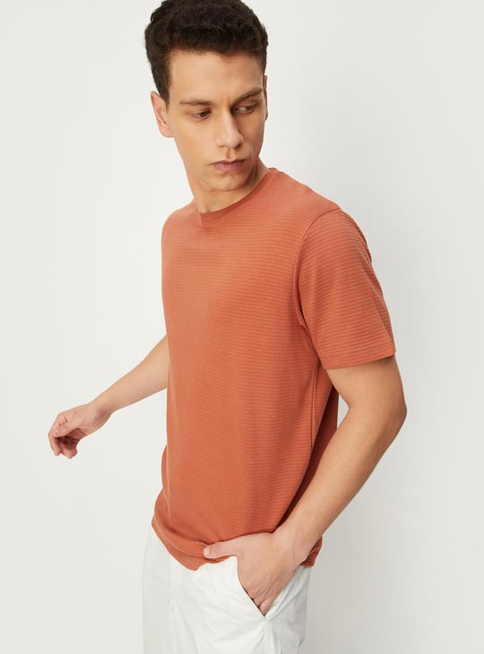 Men Ribbed Slim Fit T-shirt