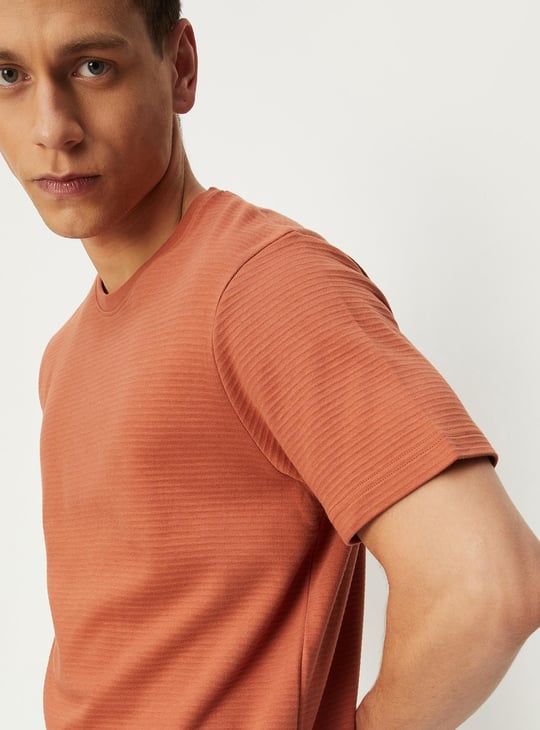 Men Ribbed Slim Fit T-shirt