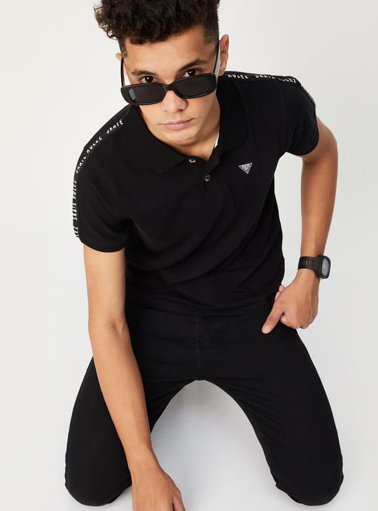 Boys Polo T-shirt with Shoulder Taping