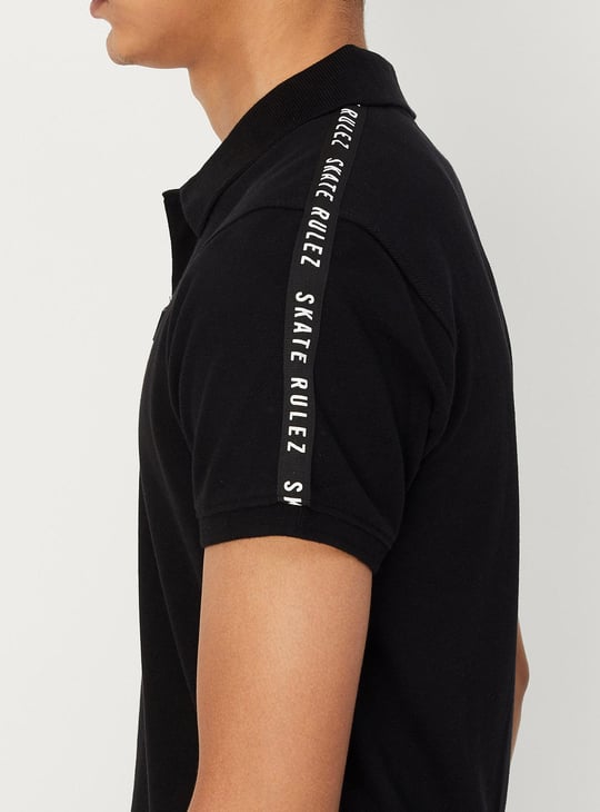 Boys Polo T-shirt with Shoulder Taping