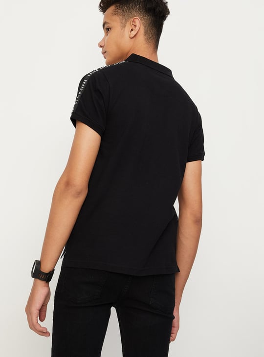 Boys Polo T-shirt with Shoulder Taping