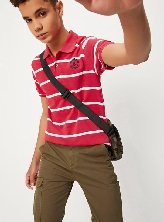 Boys Striped Polo T-shirt