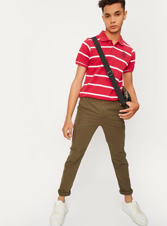 Boys Striped Polo T-shirt