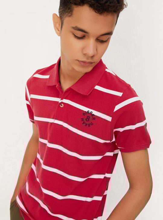 Boys Striped Polo T-shirt