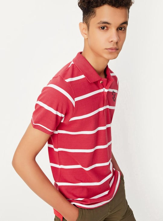 Boys Striped Polo T-shirt
