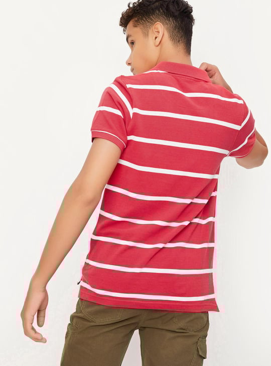 Boys Striped Polo T-shirt