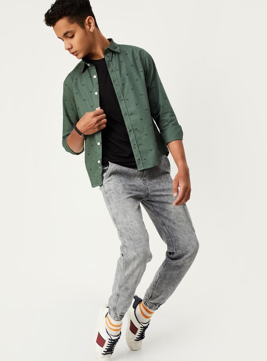 Boys Printed Cotton Shirt