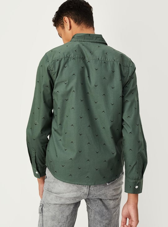 Boys Printed Cotton Shirt