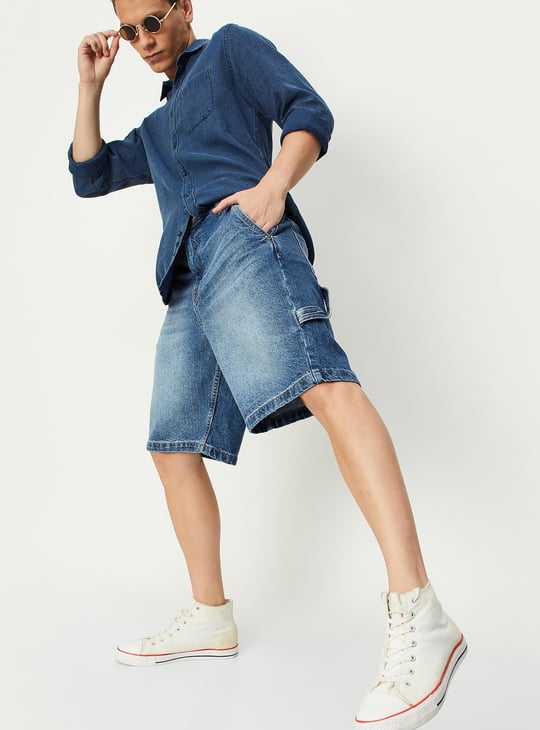 Men Carpenter Denim Shorts