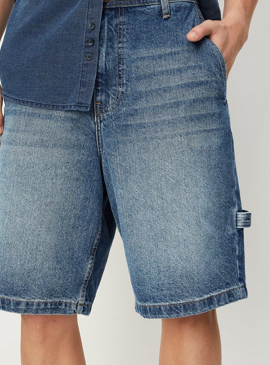Men Carpenter Denim Shorts