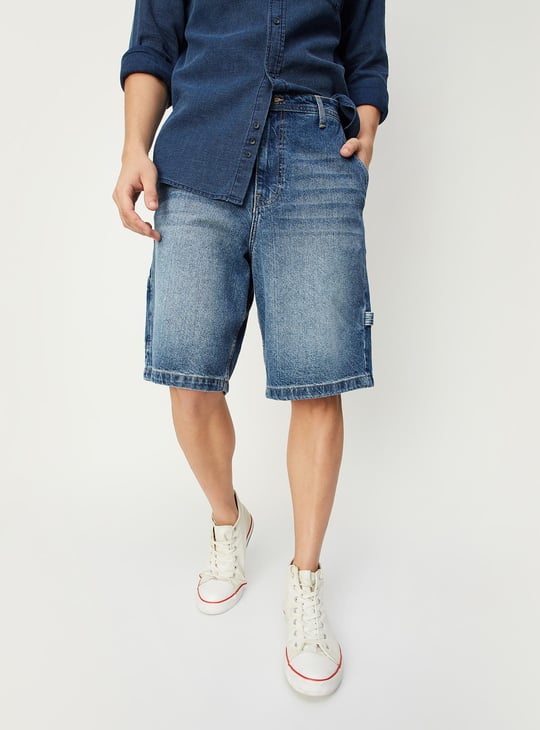 Men Carpenter Denim Shorts