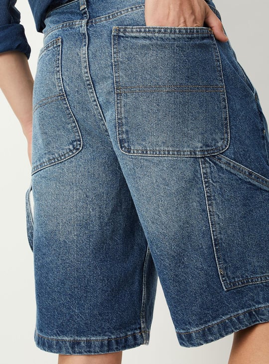 Men Carpenter Denim Shorts