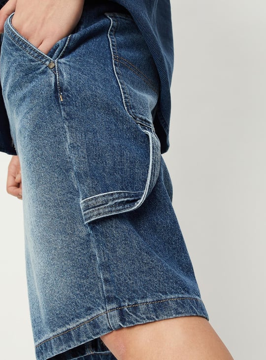 Men Carpenter Denim Shorts