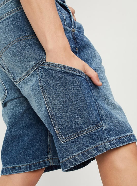 Men Carpenter Denim Shorts