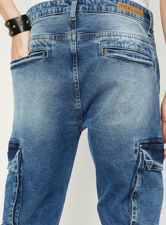 Men Washed Carrot Fit Jeans