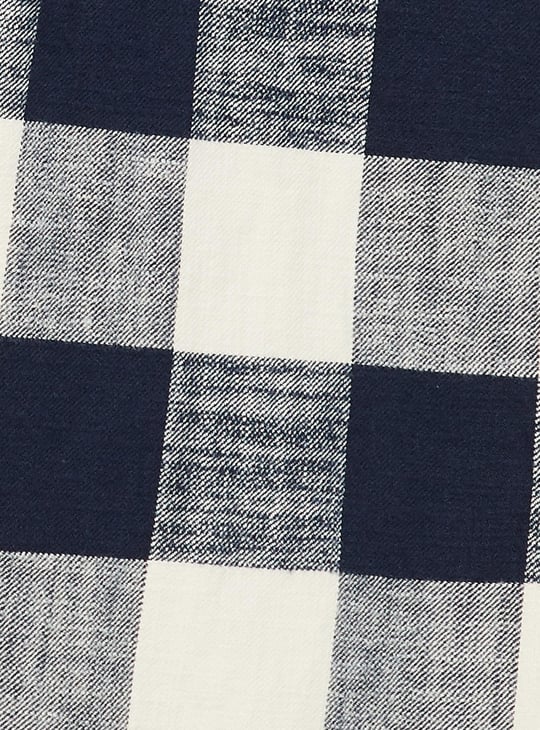 Men Oversized Checked Shirt