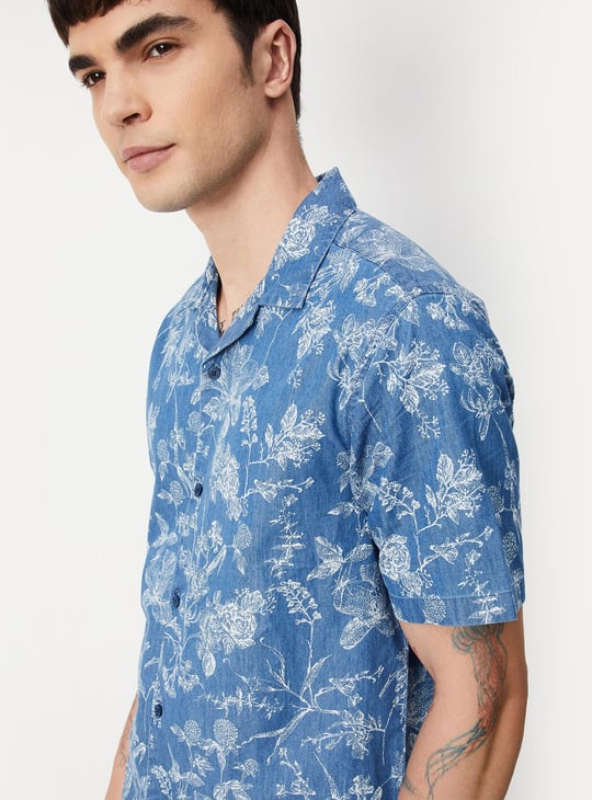Men Printed Resort Collar Shirt