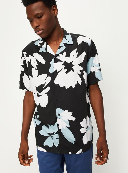Men Printed Resort Collar Shirt