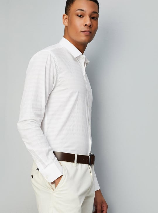 Men Slim Fit Striped Formal Shirt