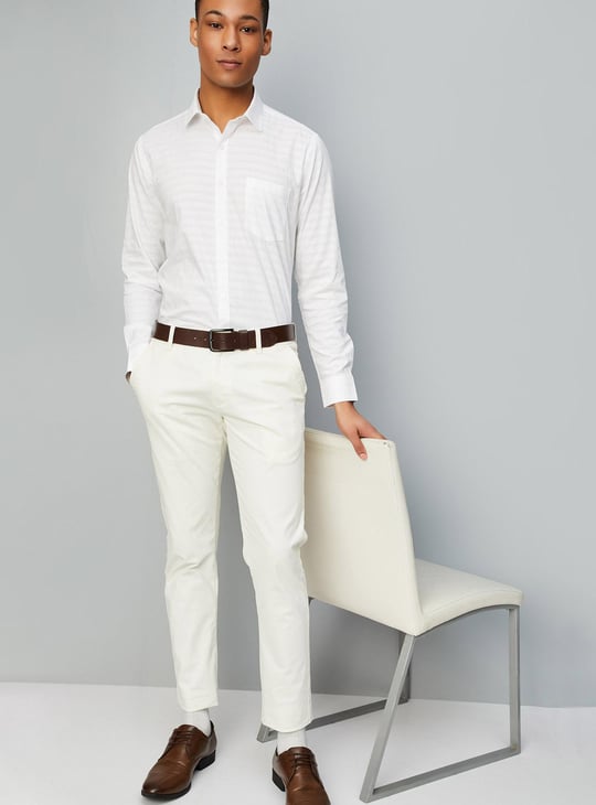 Men Slim Fit Striped Formal Shirt