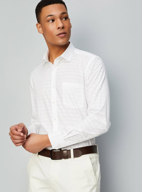 Men Slim Fit Striped Formal Shirt