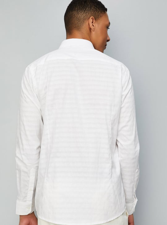 Men Slim Fit Striped Formal Shirt