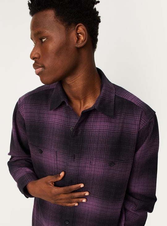 Men Checked Relaxed Fit Over Shirt