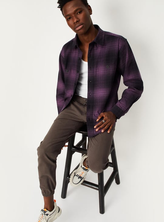 Men Checked Relaxed Fit Over Shirt