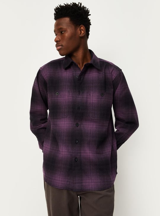 Men Checked Relaxed Fit Over Shirt