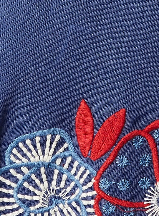 Women Embroidered Asymmetric Koti Jacket