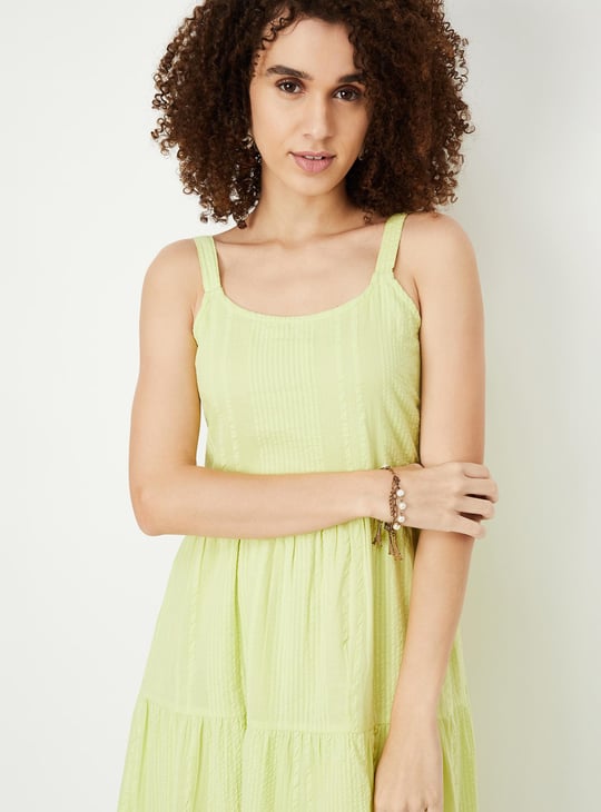Women Striped Tiered Dress
