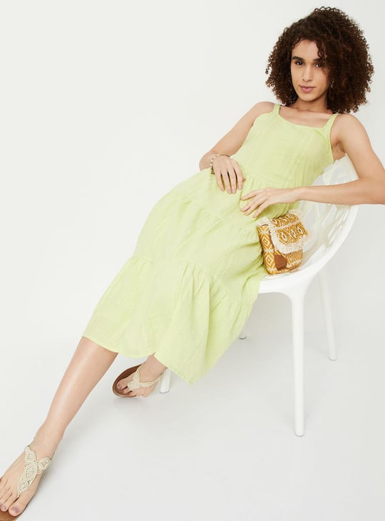 Women Striped Tiered Dress