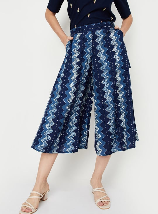 Women Printed Elasticated Ethnic Culottes