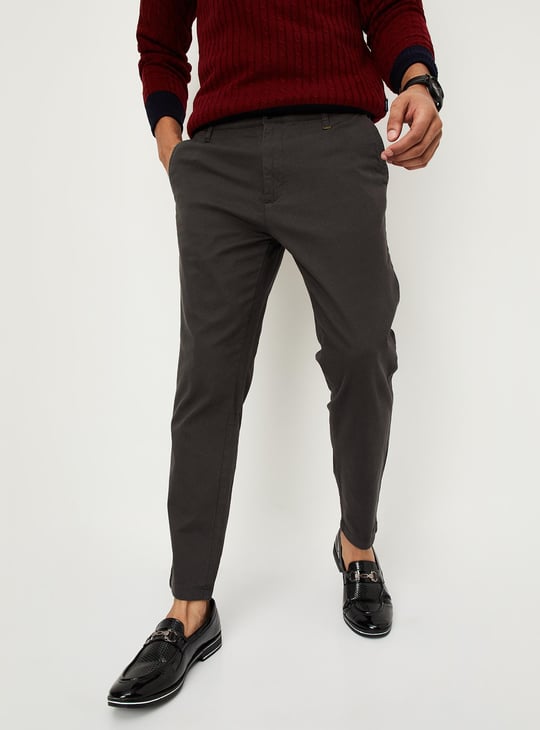 Men Slim Fit Printed Chinos
