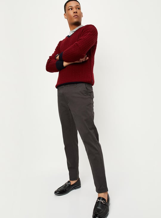 Men Slim Fit Printed Chinos