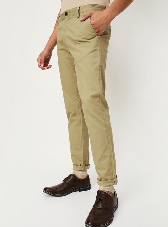 Men Slim Fit Smart Casual Chinos