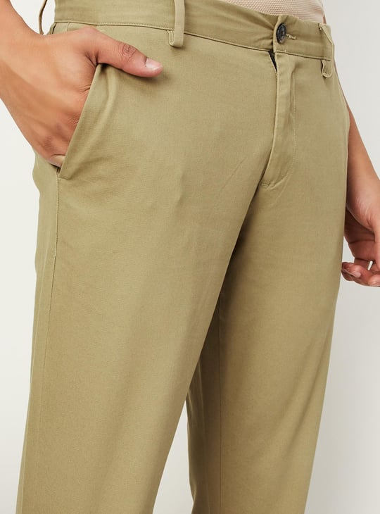 Men Slim Fit Smart Casual Chinos