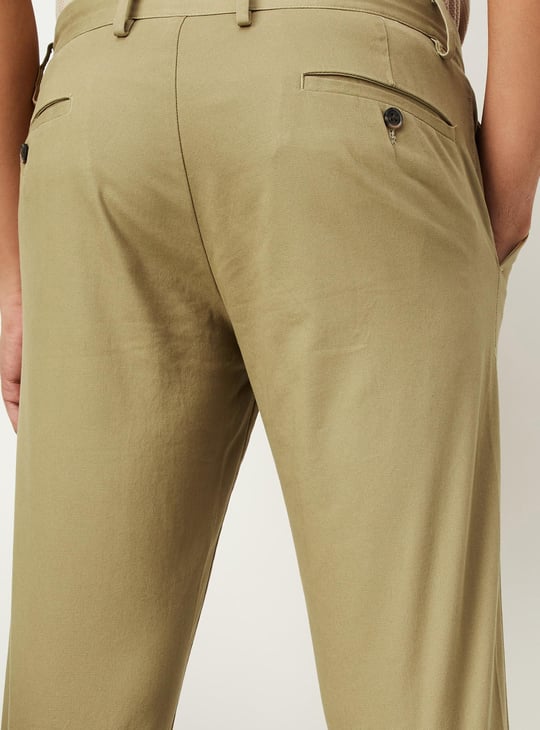 Men Slim Fit Smart Casual Chinos
