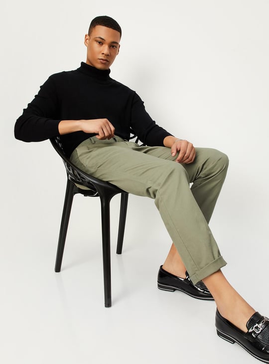 Men Slim Fit Smart Casual Chinos