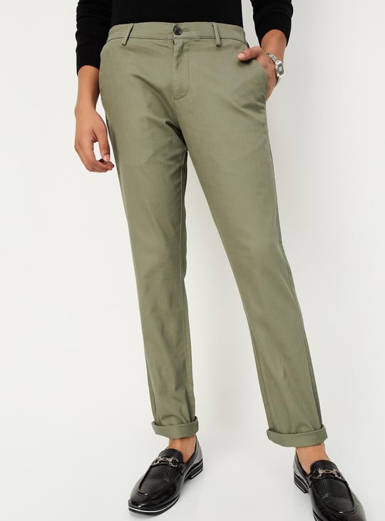 Men Slim Fit Smart Casual Chinos