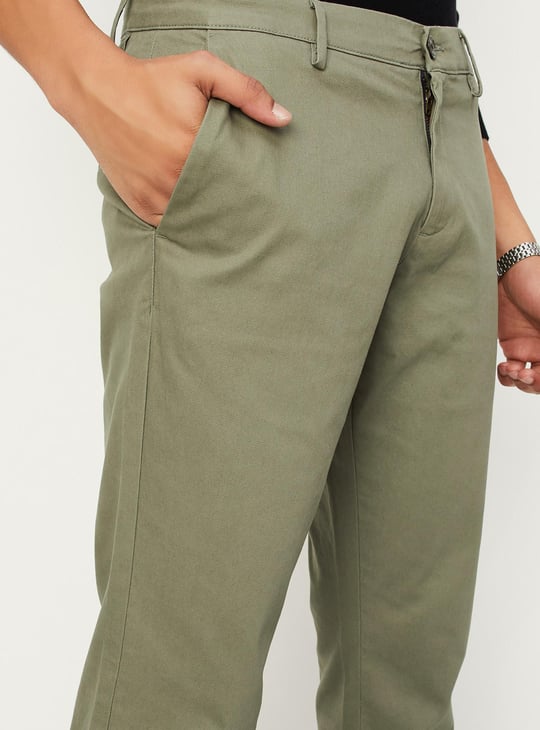 Men Slim Fit Smart Casual Chinos