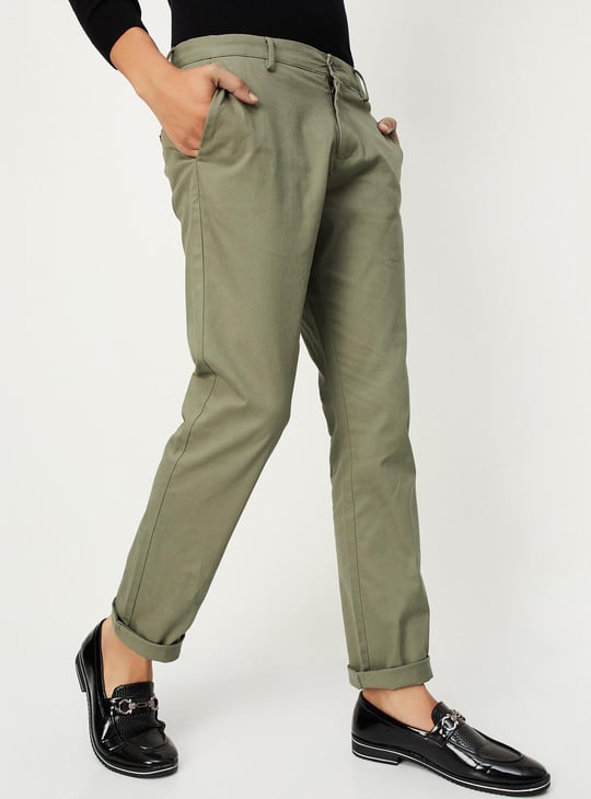 Men Slim Fit Smart Casual Chinos