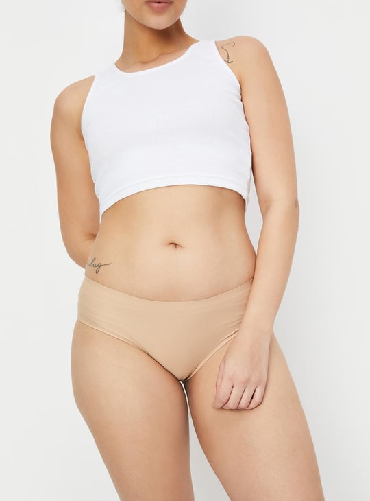 Solid Seamless Hipster Panties  - Pack of 2