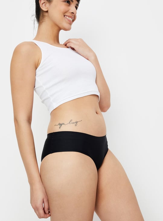 Solid Seamless Hipster Panties  - Pack of 2