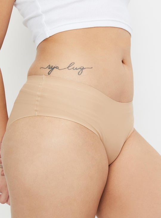 Solid Seamless Hipster Panties  - Pack of 2