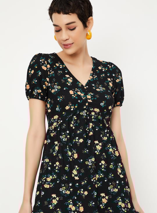 Women Printed Fit and Flare Dress