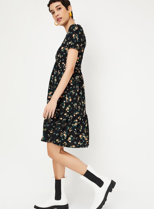 Women Printed Fit and Flare Dress
